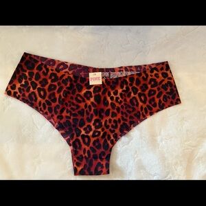 Victoria’s Secret PINK No Show Cheekster – Brown Animal Print – Size M – NWT